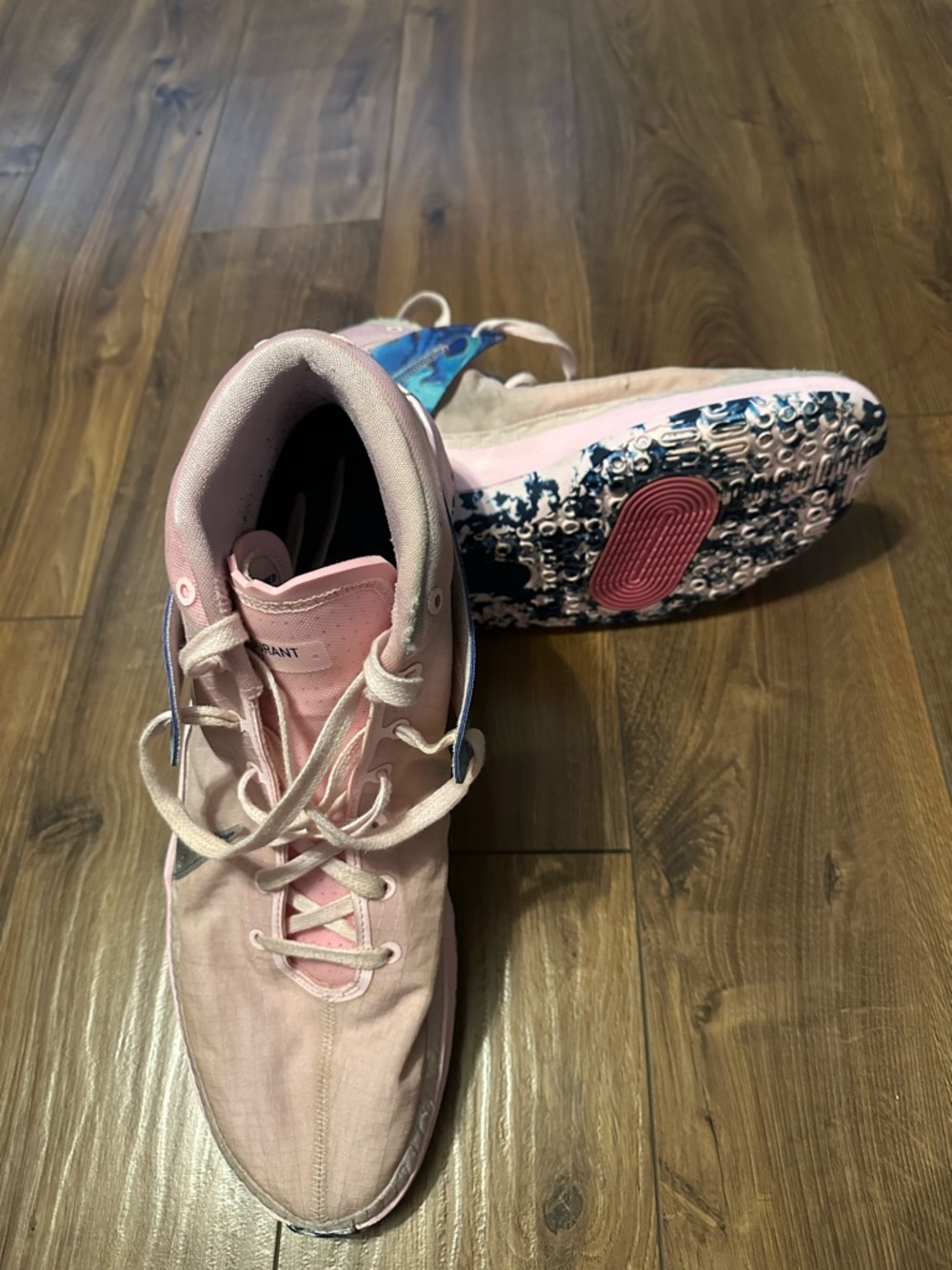 Mens Nike KD “Aunt Pearl “ sz 18  Pink Athletic High-Top Sneakers